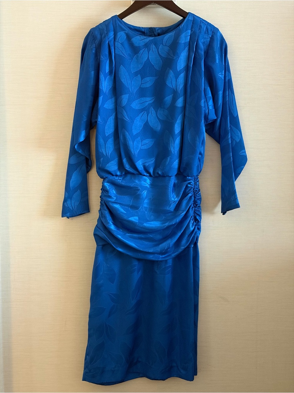 Vintage 1990’s Blue Leaf-Print Dress